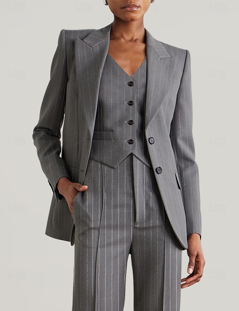 damesblazers moeder van de bruid elegante lange mouwen met knopen effen kleur 2025 - $99.99 –P6