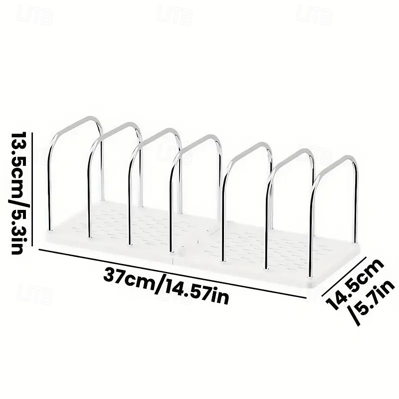 מדף ספרים שולחני מנירוסטה ופוליפרופילן עם בסיס מונע החלקה, מחיצות מתכווננות, תומכי ספרים אנכיים קומפקטיים, מארגן שולחן משרדי מודרני מינימליסטי לדואר, אחסון קבצים, מדף לימוד במעונות סטודנטים 2025 - $15.99 –P7