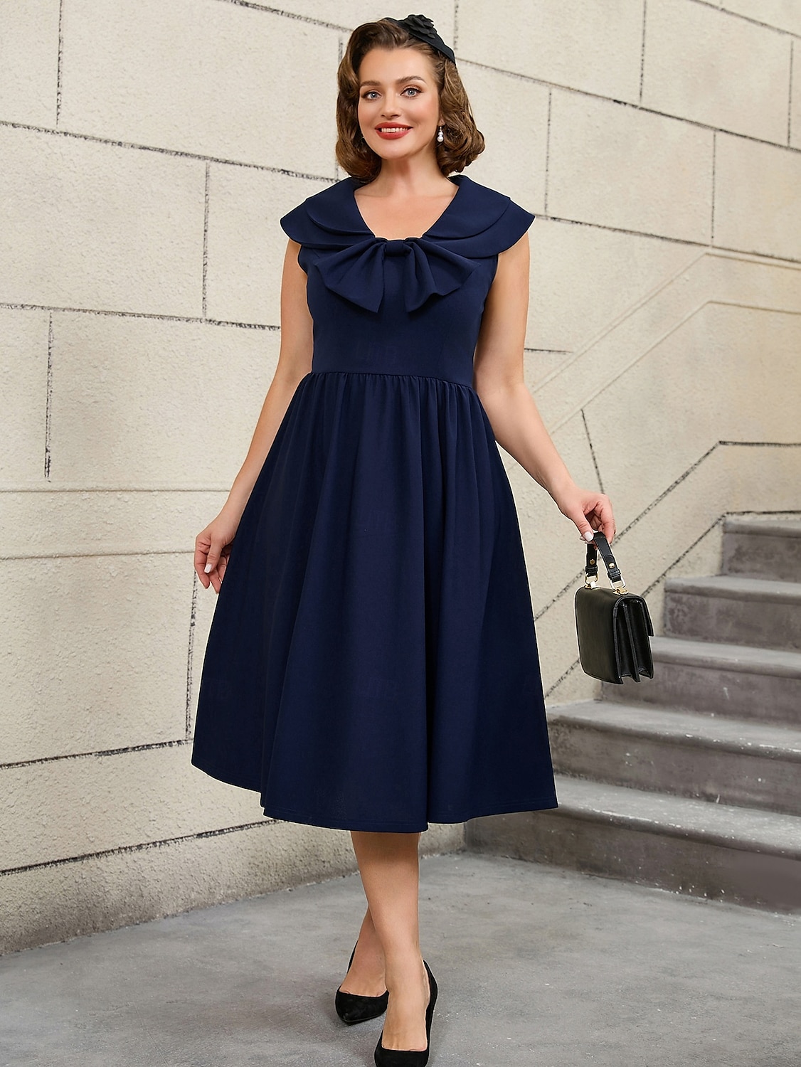 Retro 50. léta Rockabilly Polední Šaty na šaty Flare šaty Větší velikosti Dámské Dovolená Párty a večer Retro tematická párty Dospělé Šaty Jaro léto 2025 - $47.99 –P8