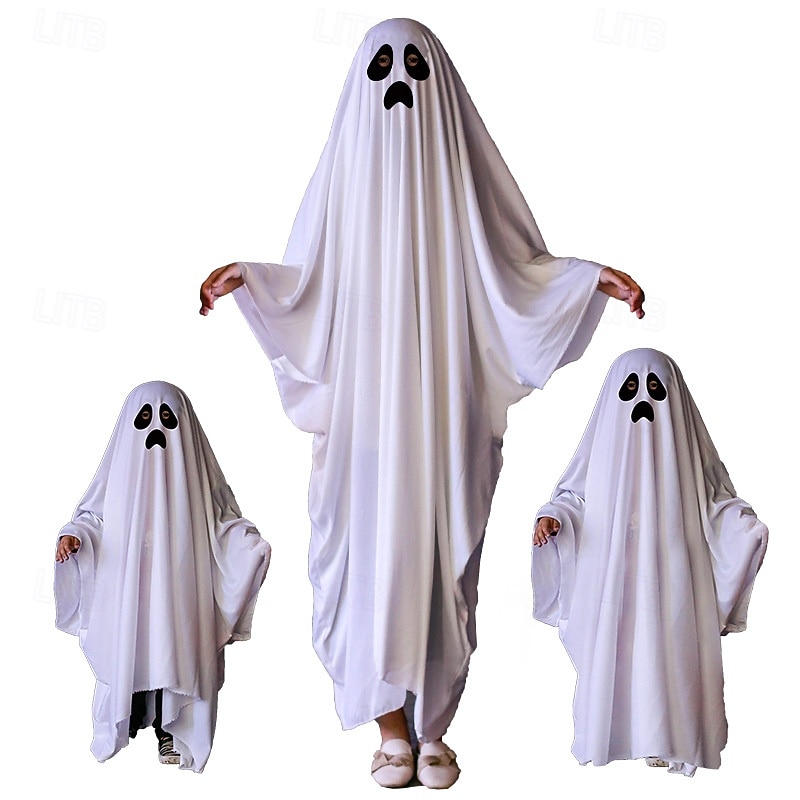 Fehér Lepedő Szellem Halloween Pelerin / köpeny Jelmez Borzalom Ijesztő jelmez Gyermek Felnőttek Uniszex Mindszentek napja Farsang Teljesítmény Parti Egyszerű Halloween jelmezek Kiöltözik 2025 - $19.49 –P7