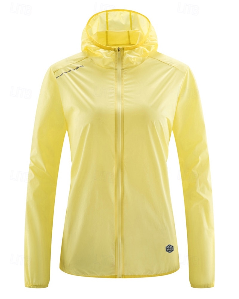 Femmes Veste de course Veste d'extérieur Veste à capuche Cordon de serrage Poche à Fermeture Éclair manche longue Top Athleisure Coupe-vent UPF 50+ Respirant Pêche Randonnée Course Tenue de sport de 2025 ? $16.79 –P5