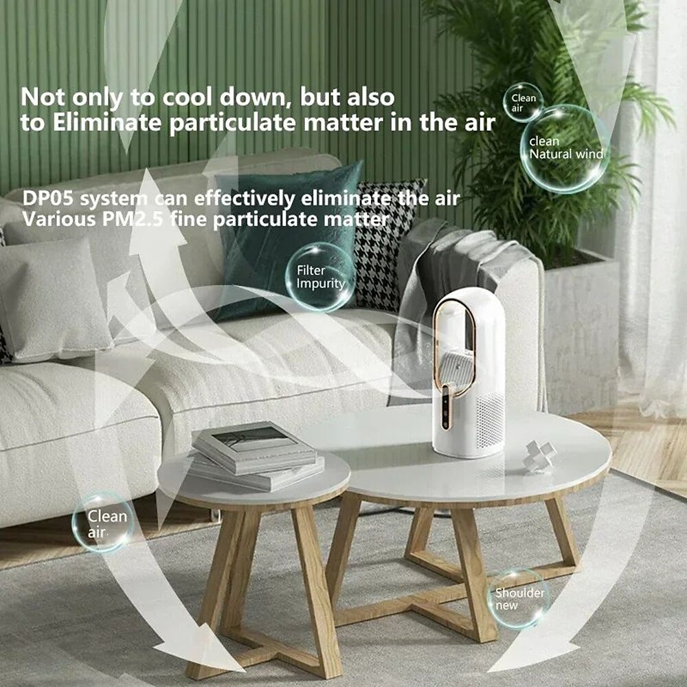 2025 Bladeless Fan 6 Speed Desktop Fanless Blade Cooler Cooling Fan for Office Portable Silent Fans Humidifier Air Conditioner 2025 - $41.99 –P11