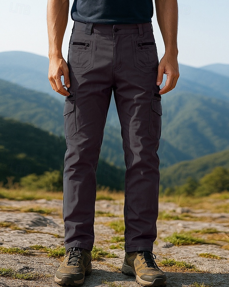 Herren Cargohosen Wanderhosen Außen Normale Passform Wasserdicht Winddicht Leicht Unterteile Tasche Schwarz Grün Baumwolle Camping / Wandern Laufen S M L XL XXL 2025 - $34.99 –P4