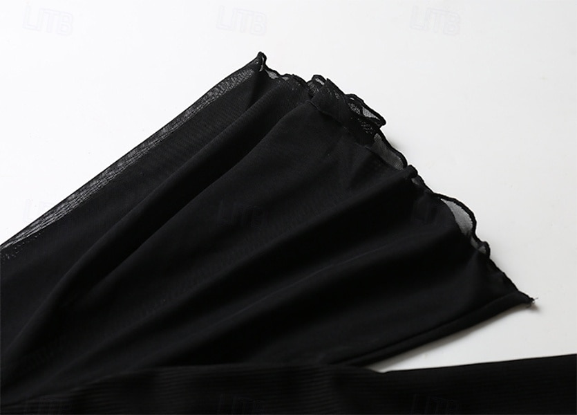 Danse Latine Haut Nœud Couleur unie Épissage Femmes Performance Entraînement Demi Manches Haut Polyester de 2025 ? $37.99 –P3