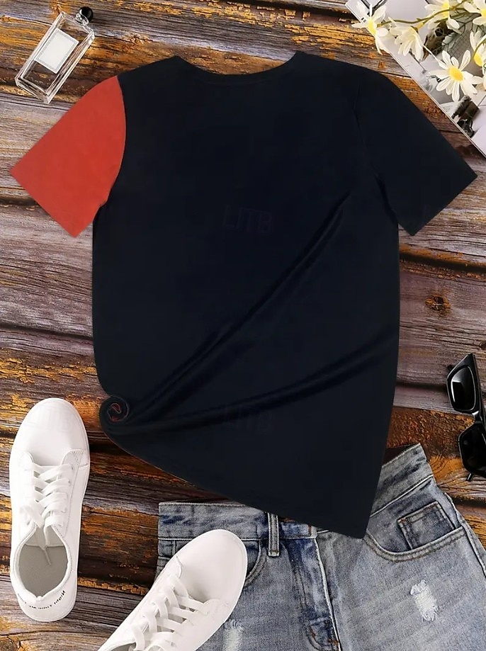 Halloween Femmes T-shirt Fleuri Graphique Crâne ancien Élégant Classique Manche Courte Col ras du cou Col rond Hauts Réguliers Quotidien Week-end Imprimé Noir Violet Gris Été Automne de 2025 ? $19.99 –P8