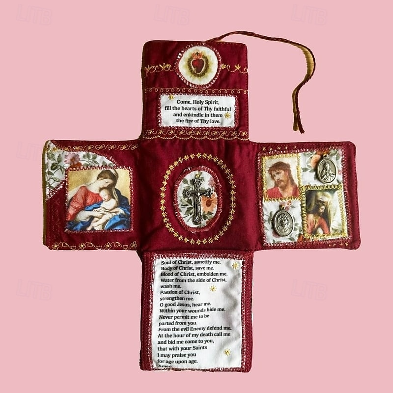 Edizione tascabile devozionale artigianale, santuario tascabile con croce d'argento inclusa, scatola d'ispirazione compatta, regalo di benedizione portatile per la riflessione quotidiana, la del 2025 a $16.99 –P6