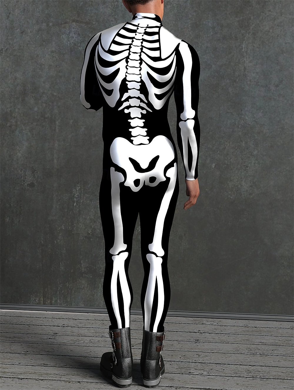 Karnawał 2026 Body Kostiumy dla par na Halloween Kombinezon zakrywający całe ciało Szkielet Straszny Kostium Doroślu Dla dzieci Wszystko Halloween Karnawał Dzień Zmarłych Kij Impreza Spektakl Łatwe 2026 - $41.99 –P7