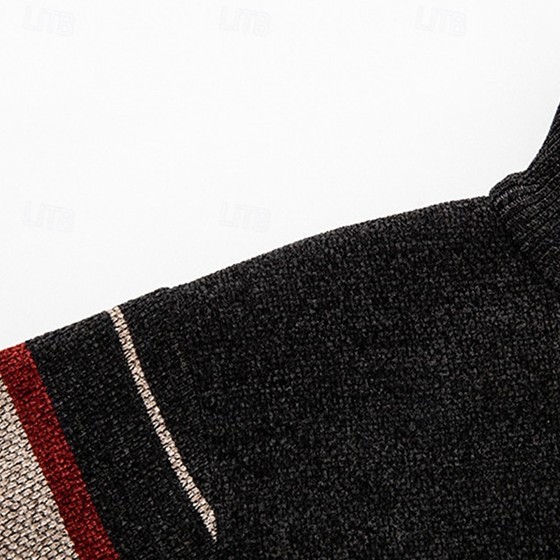 Herren Strickjacke Kurzer Pullover Reißverschluss-Pullover Strickpullover Gerippt Stricken Normale Oberteile Patchwork Tasche Farbblock Stehkragen Mode Klassisch Urlaub Alltagskleidung Bekleidung 2025 - $36.99 –P6