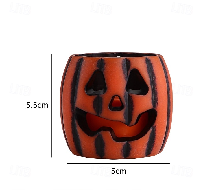 1 kpl halloween-kurpitsan muotoinen led-elektroninen kynttilävalo sisä- ja ulkotiloihin juhla-makuuhuoneen ravintolan juhlava tunnelma koristevalo 2025 - $6.49 –P12