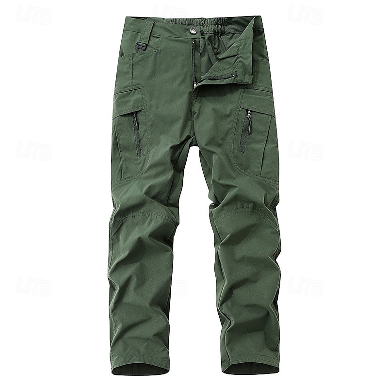 Herren Cargo-Hosen Hose Knöpfe Mehrere Taschen Einfach tragbar Outdoor Täglich Campen und Wandern Mode Klassisch Schwarz Khaki 2025 - $27.99 –P10