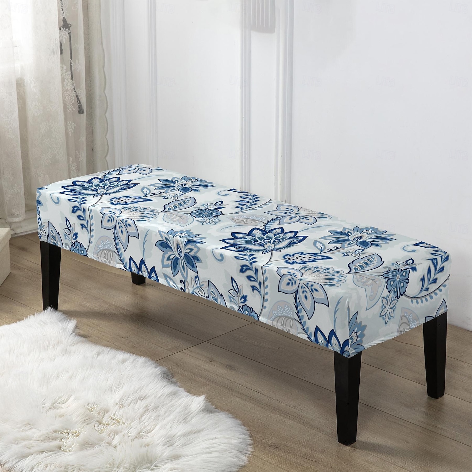 Set di fodere per sedie da pranzo e fodere per panche stampate, adatte per sedie da pranzo, include 5 pezzi, 4 fodere per sedie e 1 fodere per panca. del 2025 a $43.99 –P3