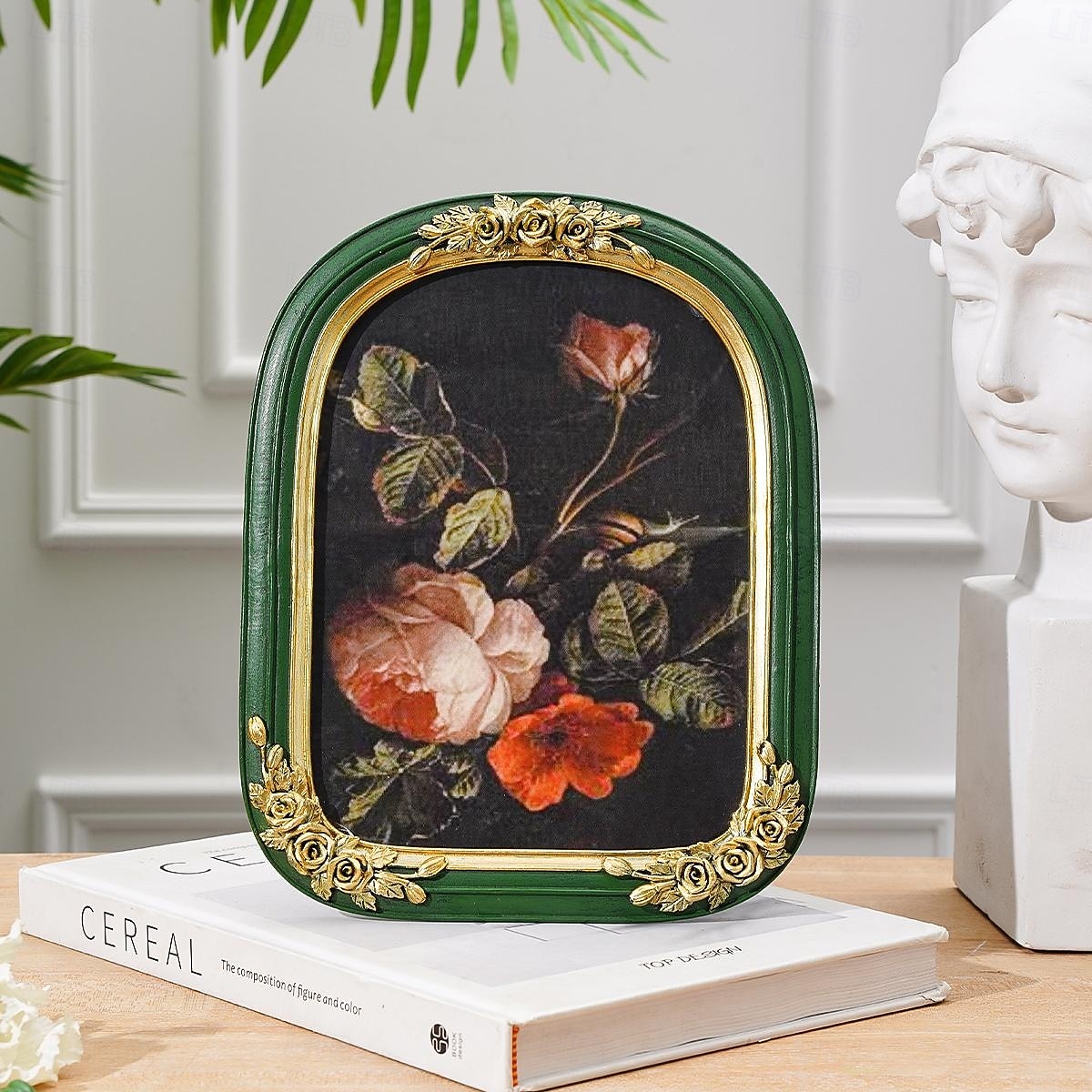 Resin Ghost Reading Rose Arched Desktop Decorative Photo Frame, Home Decor Figurine for Bedroom, Study, Office Desk, Photo Display, and Photography Props 2025 - $20.99 –P5