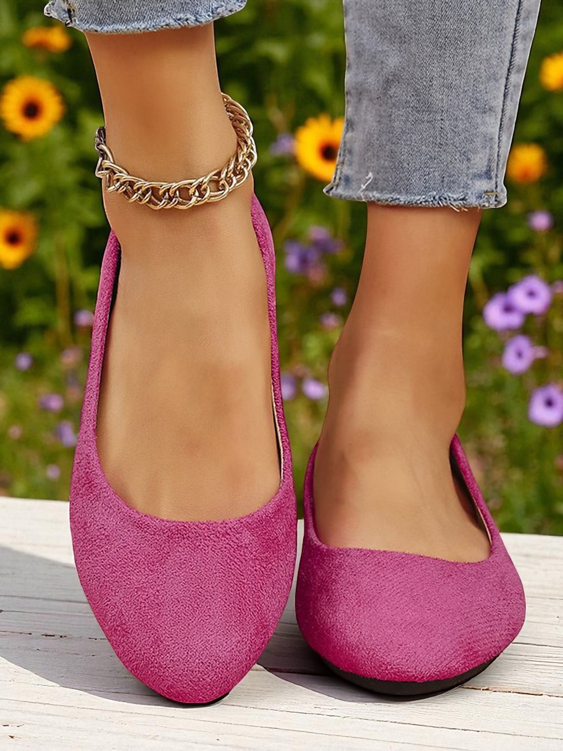 dambalettskor med rund tå – lätta slip-on-skor för trädgårdsfester, picknick och vardagsbruk 2025 - $18.99 –P3