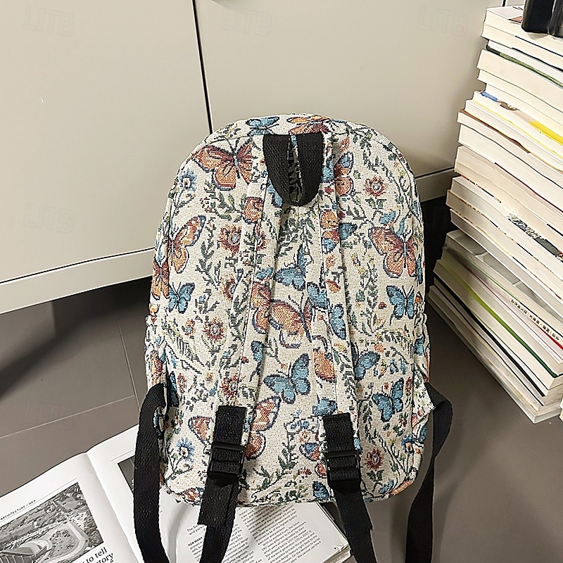 Women's Boho Floral Tapestry Backpack, Vintage Butterfly Print School Bag with Large Capacity for College, Travel, Festivals and Everyday Use 2026 - $24.99 –P4
