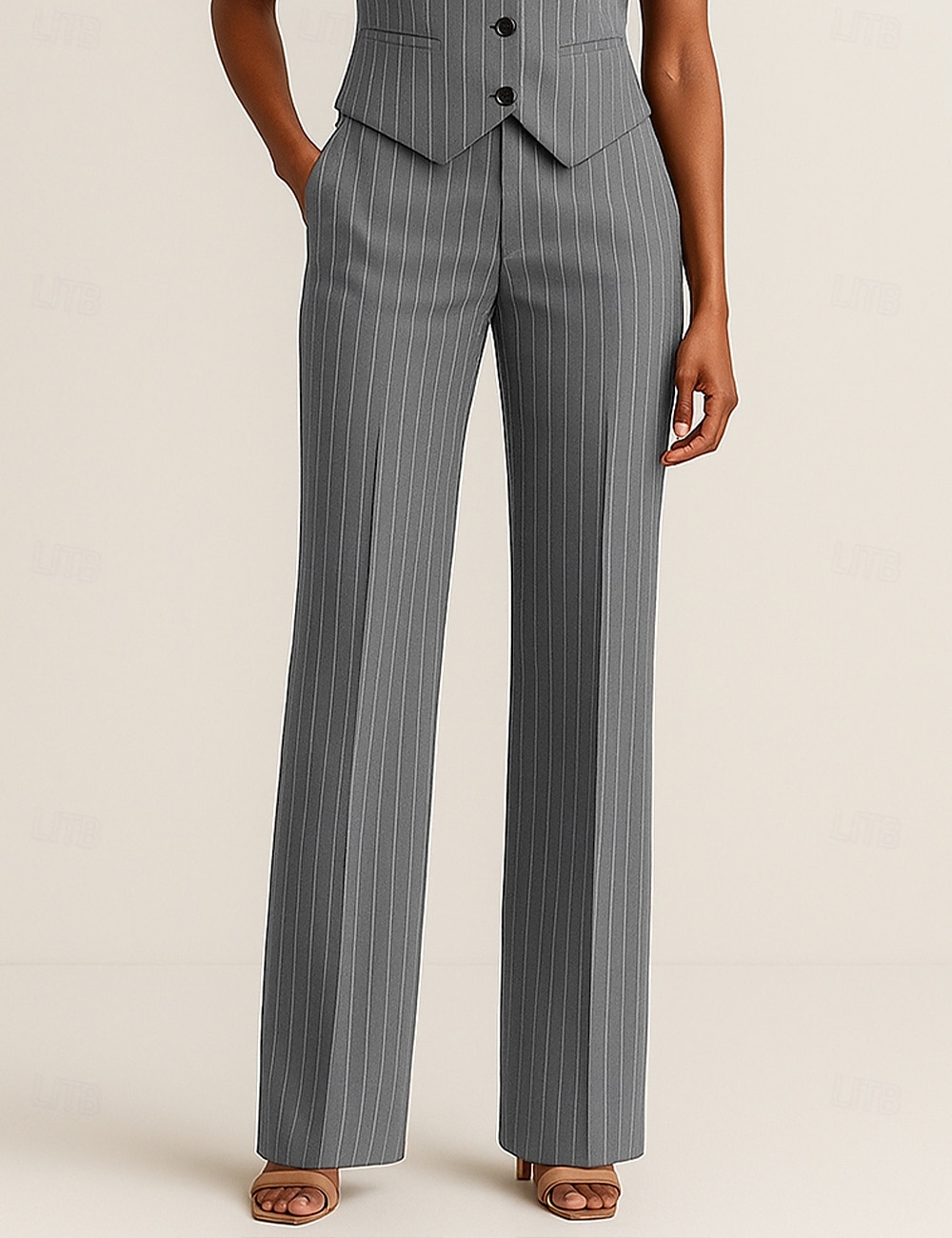 bukser til brudens mor elegante gulvlange ankellange ensfarget 2025 - $69.99 –P5