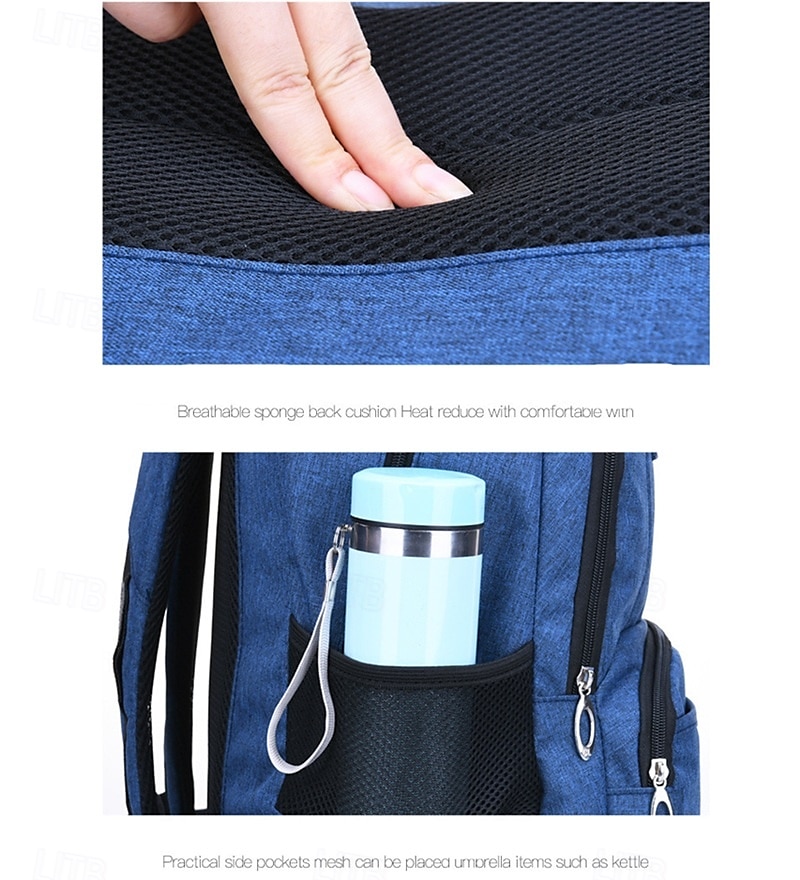 unisex klassieke schoolrugzak – veelkleurige lichtgewicht boekentas met USB-oplaadpoort en grote opbergcapaciteit 2025 - $32.99 –P3