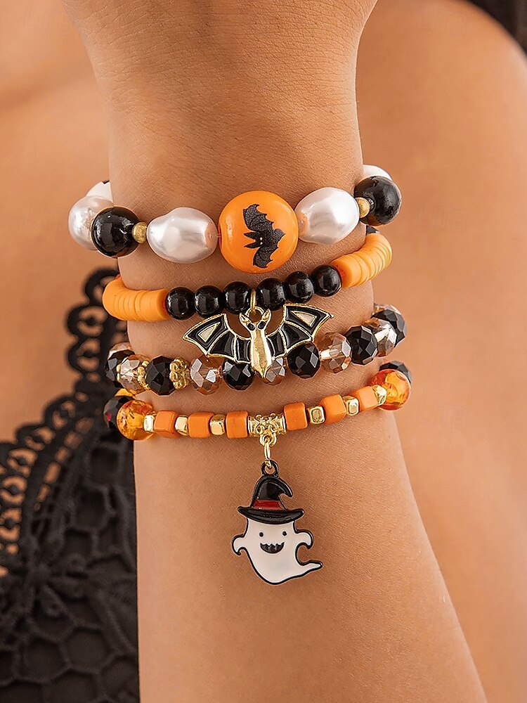 Per donna Braccialetto Set di bracciali Acrilico Lega Helloween del 2025 a $7.99 –P1