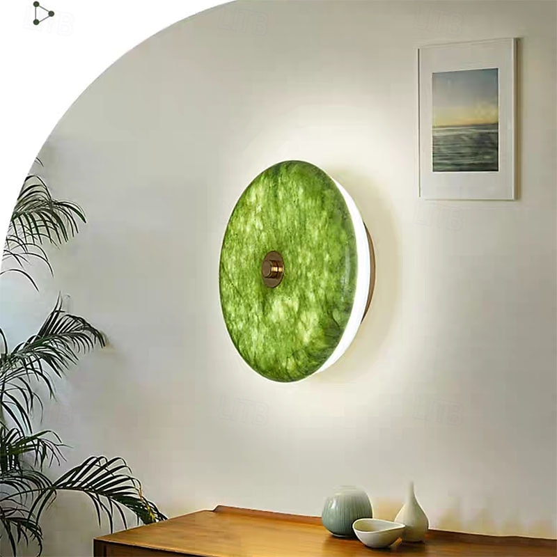 Aplique de pared de mármol, apliques de pared modernos, apliques de pared de estilo rústico con pantalla de vidrio transparente, apliques de pared para sala de estar, dormitorio, escalera, baño, 2025 - $187.99 –P9