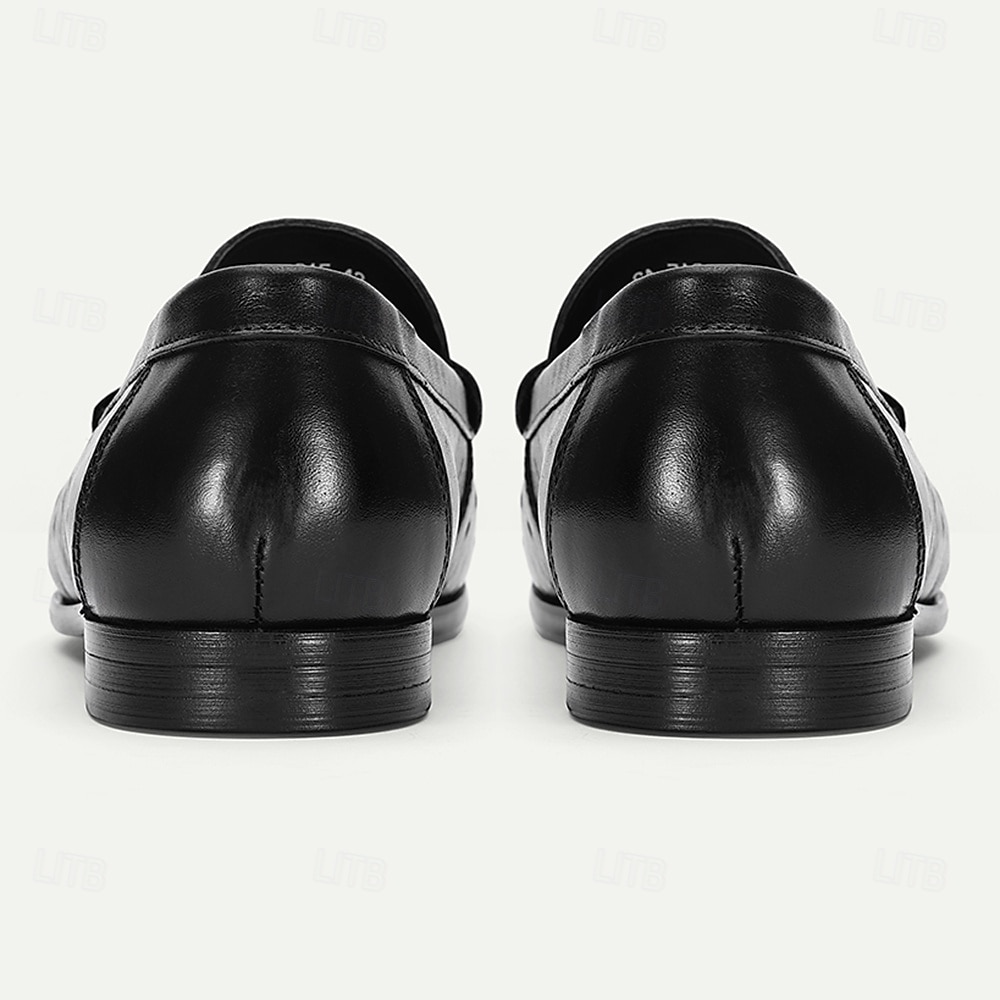 Schwarze Pennyloafer aus echtem Leder für Herren – zeitlose Slip-On-Business-Schuhe für reife Herren, fürs Büro und formelle Alltagsoutfits 2025 - $84.99 –P5