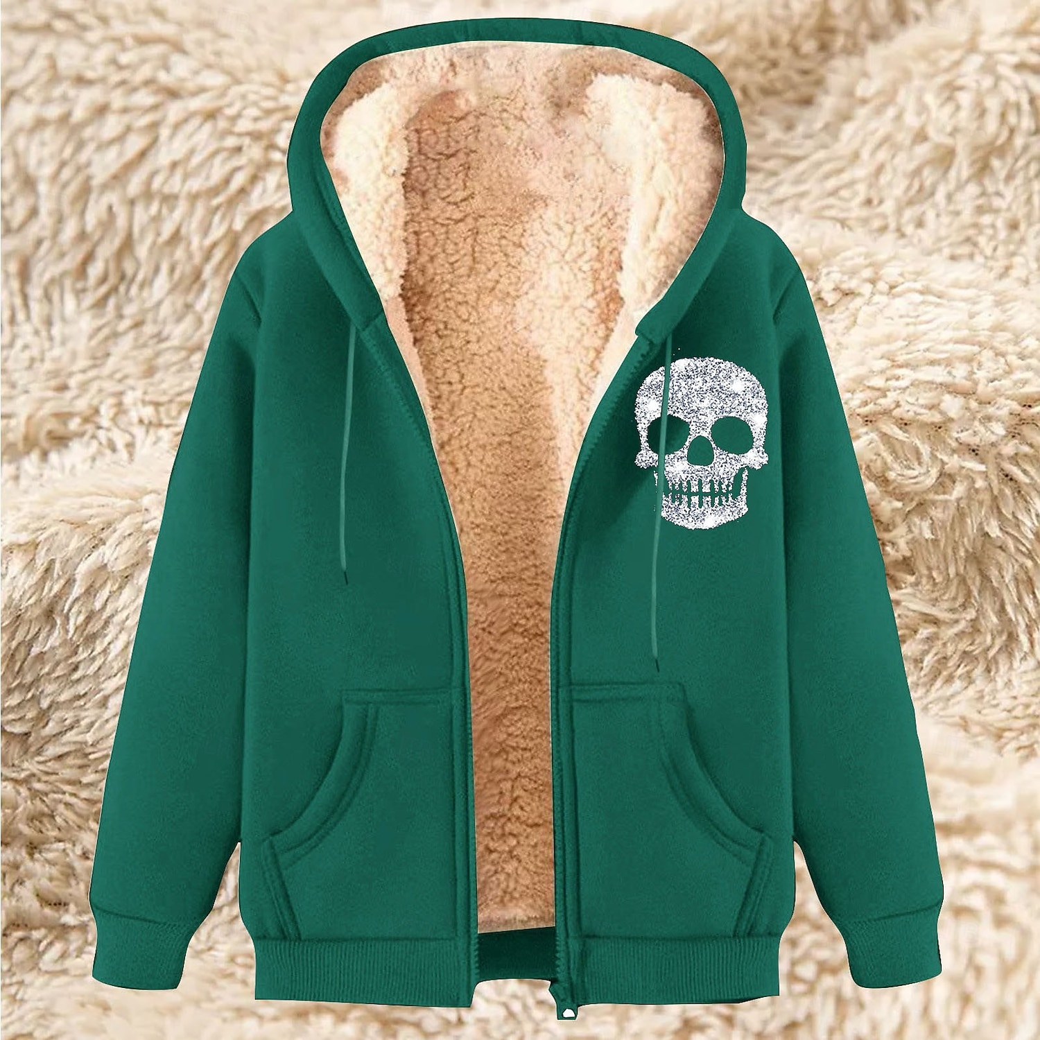 Homens Full Zip Hoodie Moletom com zíper Casaco de lã Moletom de lã Adamascado Preto Vinho Vermelho Azul Com Capuz Caveiras Tecido Estampas Abstratas Zíper Bolsos Desportos e Ar livre Casual Diário de 2025 por $23.99 –P7