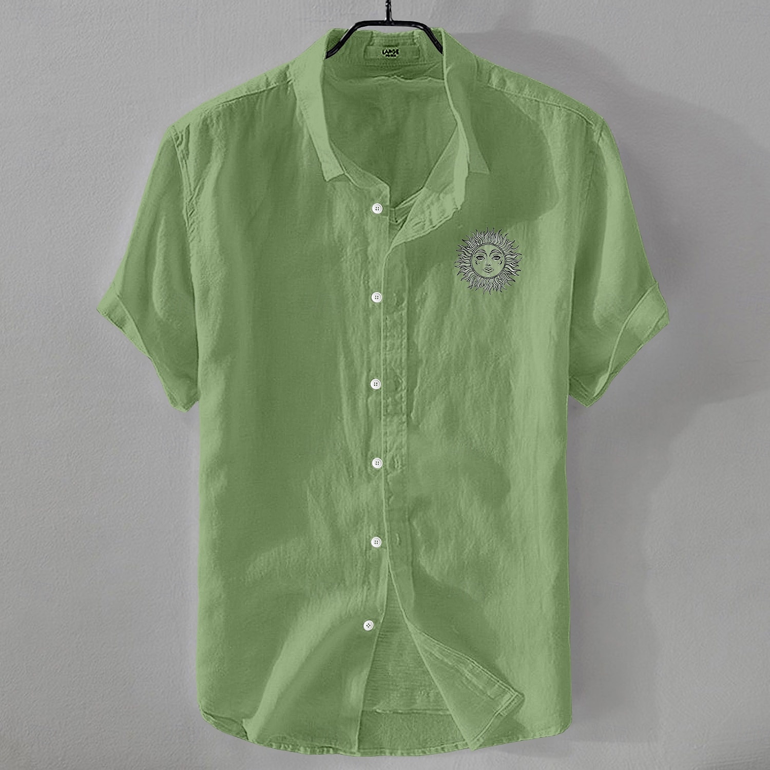 Per uomo Camicia Camicia di lino Camicia Estiva Camicia da Spiaggia Camicia con Bottoni Girasoli Vacanza Casuale Bianco Verde chiaro Rosa Blu Manica Corta Collo ripiegato Estate Abbigliamento del 2025 a $21.99 –P3