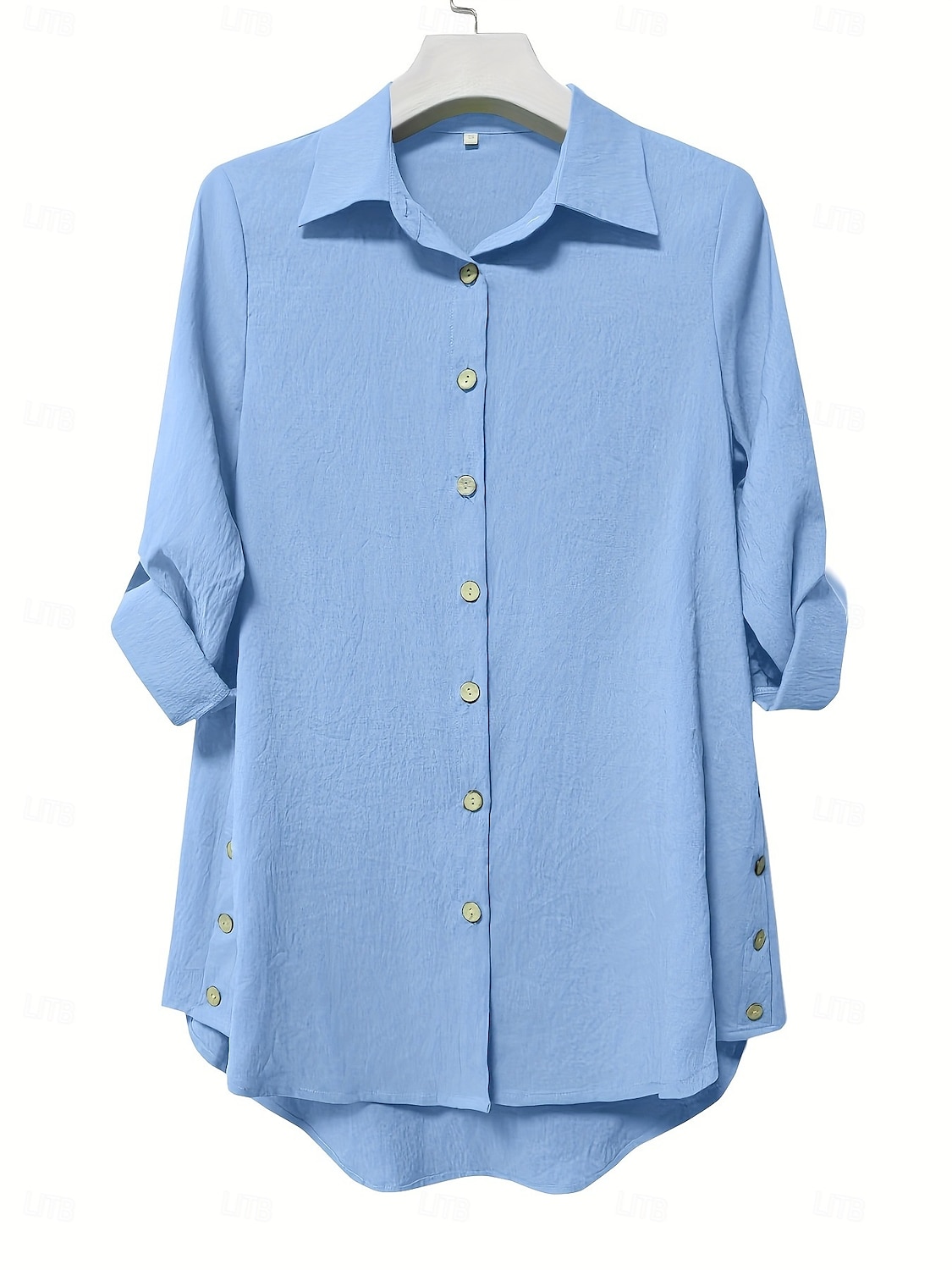 Per donna Mini Abito Abito Camicia Moda Moderno Quotidiano Ferie Uscire Vestibilità comoda Semplice Manica Lunga Colletto a Camicia Blu Verde Albicocca Estate Primavera del 2025 a $27.99 –P4