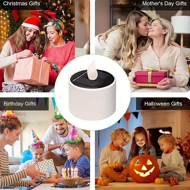 6/12pcs Solar Candle Light Outdoor Waterproof LED Flameless Solar Tea Light for Holiday Home Outdoor Balcony Garden Terrace Steps Wedding Lighting Decoration 2026 - $28.99 –P7