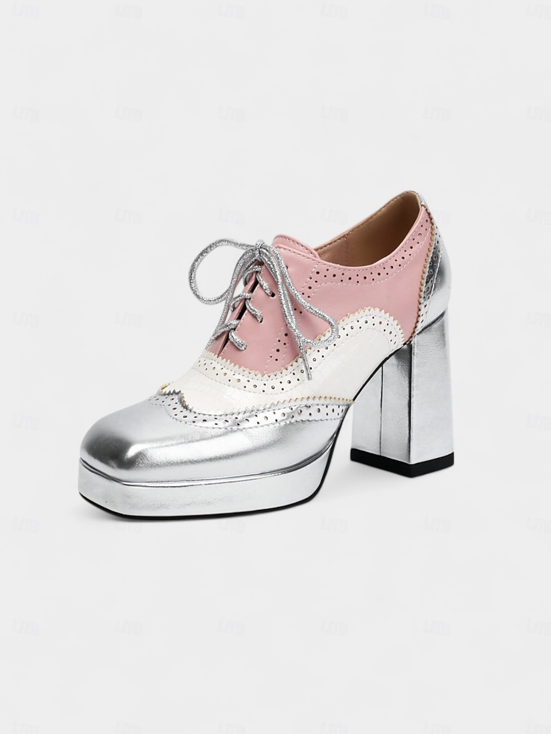 női színes oxford platform sarkú cipő – retró lakkbőr fűzős brogue cipők feltűnő megjelenéshez és kosztümökhöz 2025 - $59.99 –P1