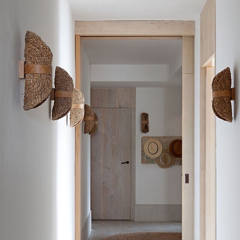 Aplique de pared, apliques de pared modernos, apliques de pared de estilo rústico con pantalla de vidrio transparente, apliques de pared para sala de estar, dormitorio, escalera, baño, pasillo 2025 - $250.69 –P4