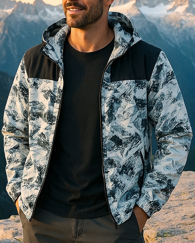 Męskie Kurtka Outdoorowa Kurtka Softshell Kurtka turystyczna Na wolnym powietrzu Wodoodporny Odporność na wiatr Ubrania turystyczne Ubrania turystyczne Wiosna Jesień Top Kemping / turystyka 2026 - $34.99 –P3