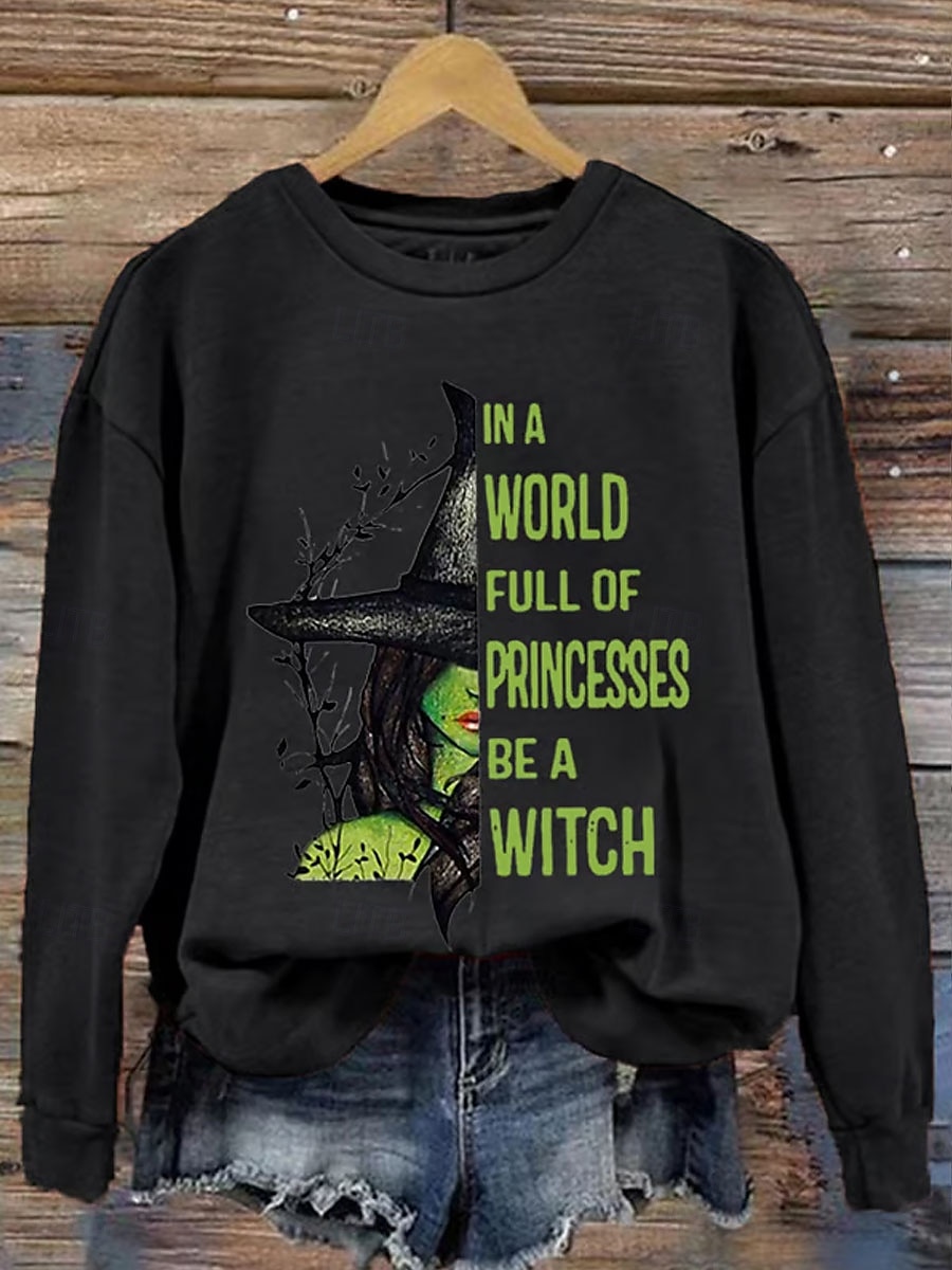 Hanorace pentru femei Halloween cu imprimeu grafic casual mânecă lungă guler rotund regular îmbrăcăminte de stradă zilnic imprimeu casual alb verde primăvară-toamnă-iarnă 2025 - $24.99 –P3