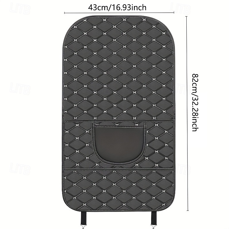 2 PCS Durable Car Seat Protector Anti-Soil Black Faux Leather Car Seat Back Protector with Diamond Stitch Design Car Seat Covers Easy-Clean for Rear Seats Seat Protection 2025 - $21.99 –P2
