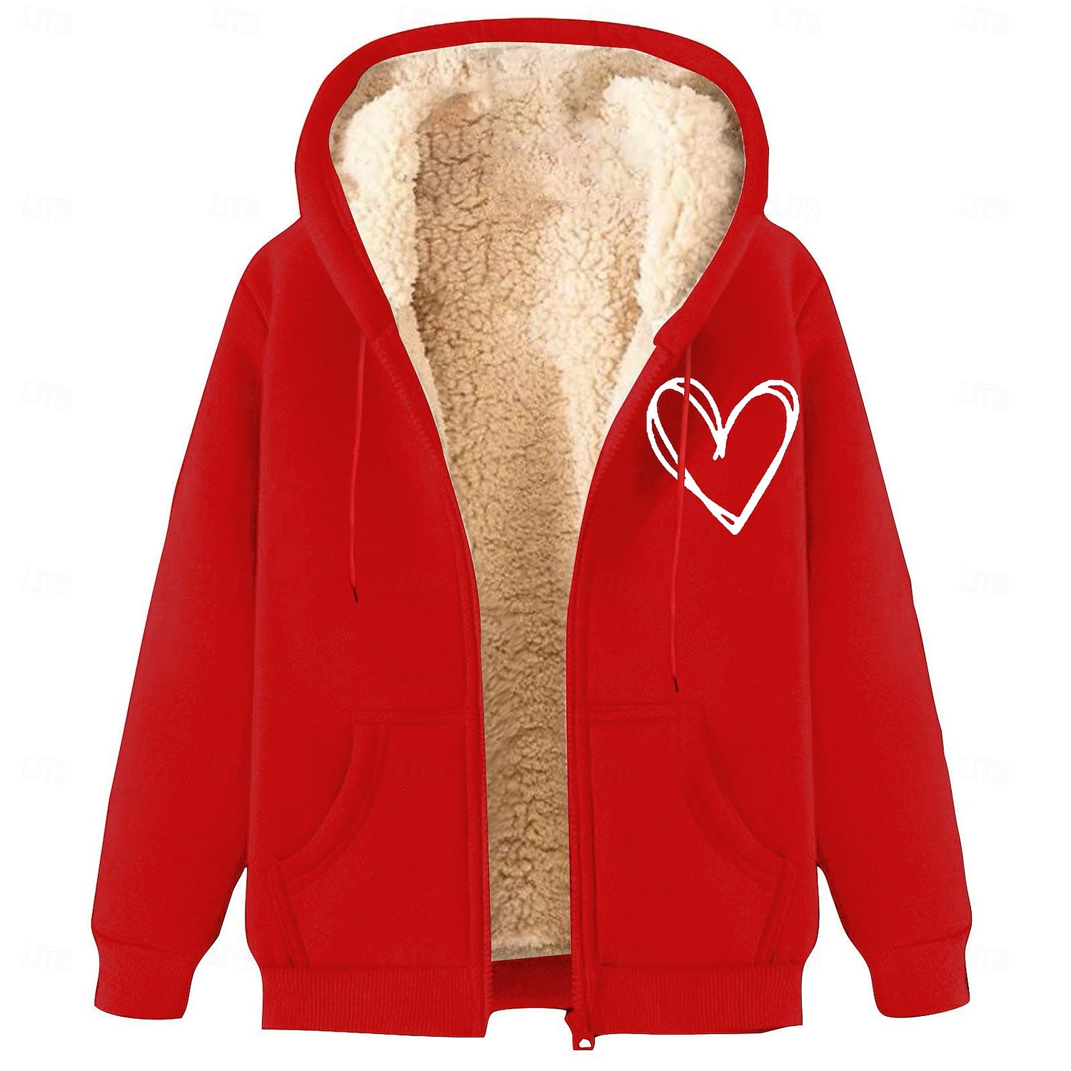 Homens Full Zip Hoodie Moletom com zíper Casaco de lã Moletom de lã Adamascado Preto Vinho Vermelho Azul Com Capuz Coração Tecido Estampas Abstratas Zíper Bolsos Desportos e Ar livre Casual Diário de 2025 por $17.49 –P7