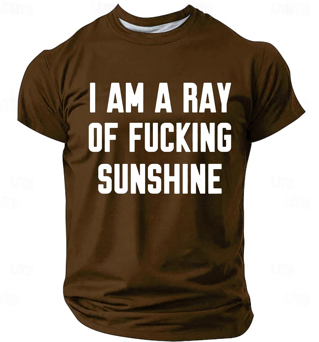 T-shirt graphique drôle pour hommes 'JE SUIS UN RAYON DE SOLEIL DE MERDE' Citation sarcastique à manches courtes de 2025 ? $17.99 –P4