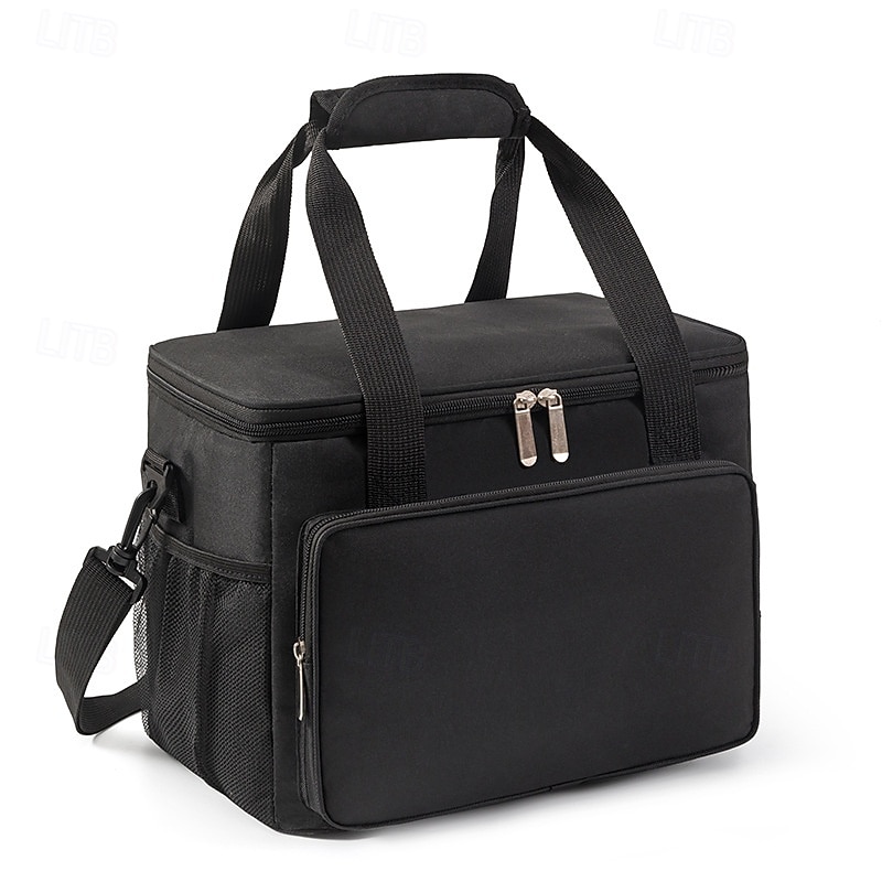 Сумка-холодильник для женщин и мужчин для школы, офиса, пикника, похода на пляж, 15 литров, большая, водонепроницаемая, из ткани Оксфорд, утолщенная, переносная сумка-холодильник 2025 - $16.99 –P8