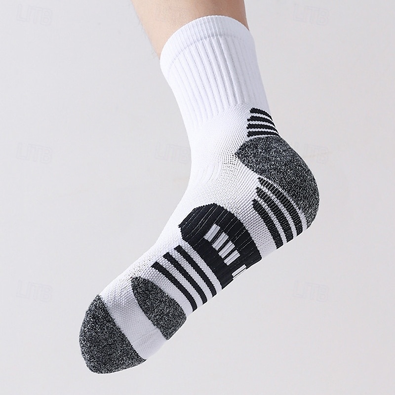 Men's 2 Pairs Multi Packs Socks Running Socks Casual Socks Black White Color Color Block Vacation Sports & Outdoor Daily Basic Medium Spring Fall Fashion Casual 2025 - $5.49 –P8