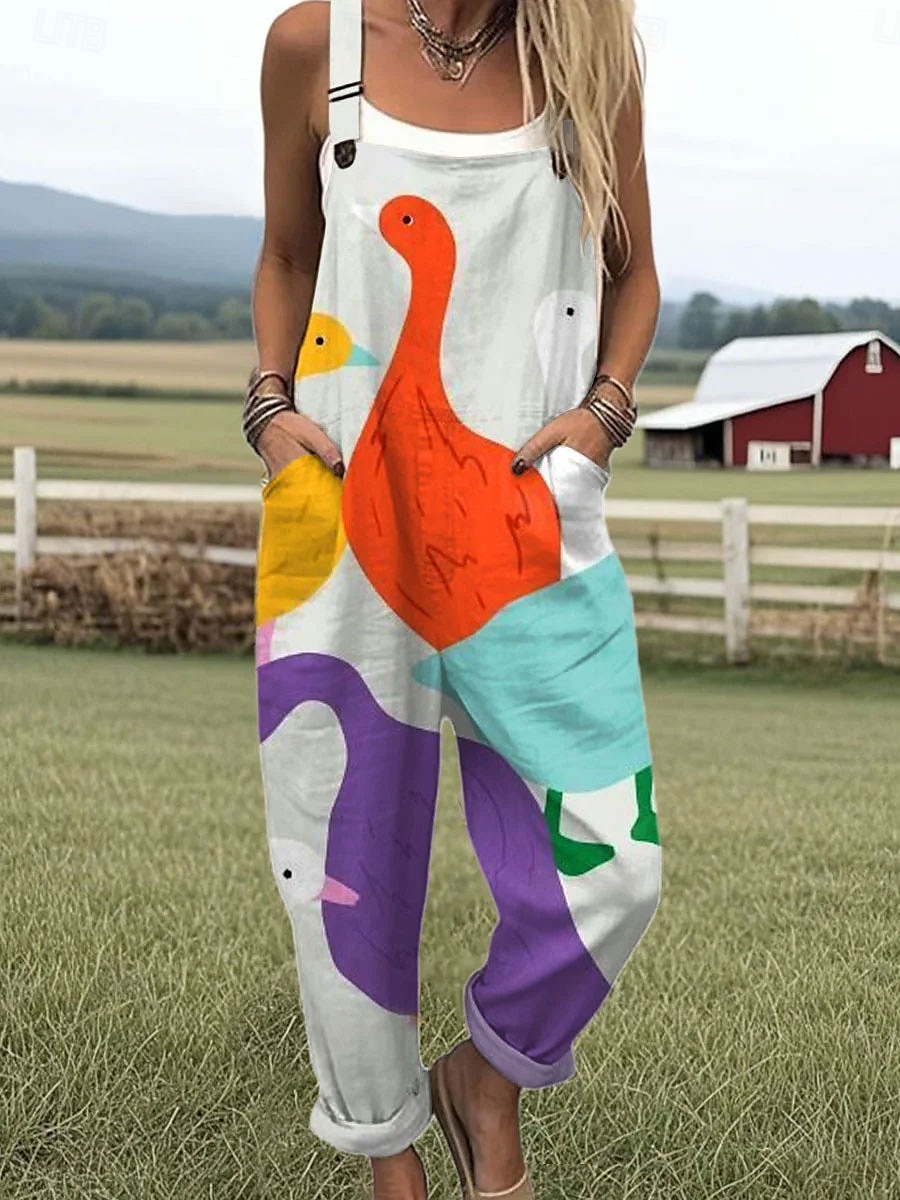 Femmes Combinaison Actif Graphique Sans manches Droit Vacances Rue Coupe Ample Rose Claire Bleu Vert Été de 2025 ? $34.99 –P3