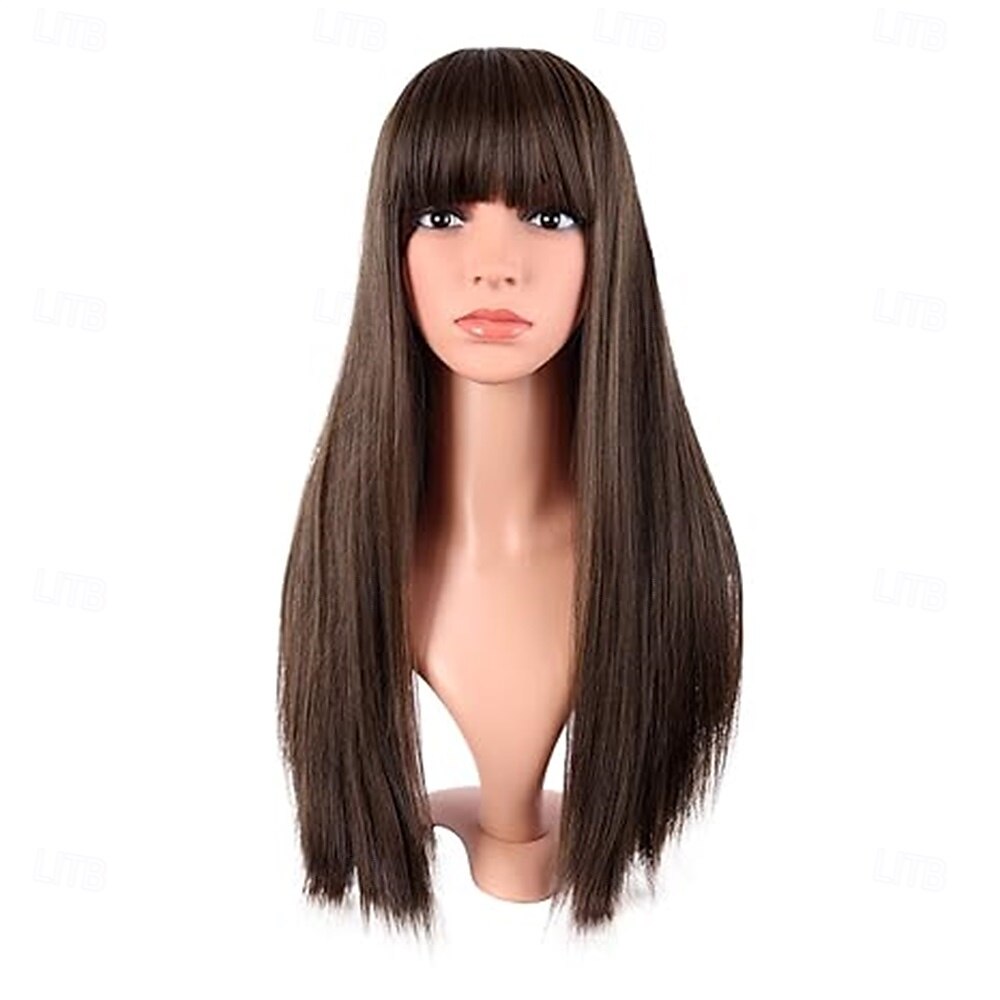 Perruques synthétiques lisses de 24 pouces/60 cm de long, résistantes à la chaleur, pour Halloween, cosplay, fête de 2025 ? $27.99 –P8