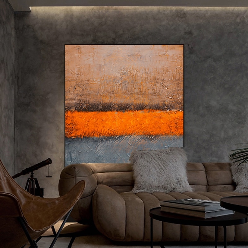 Peinture à l'huile faite à la main sur toile, décoration murale abstraite moderne pour la décoration intérieure, peinture roulée sans cadre, non tendue de 2025 ? $92.99 –P12