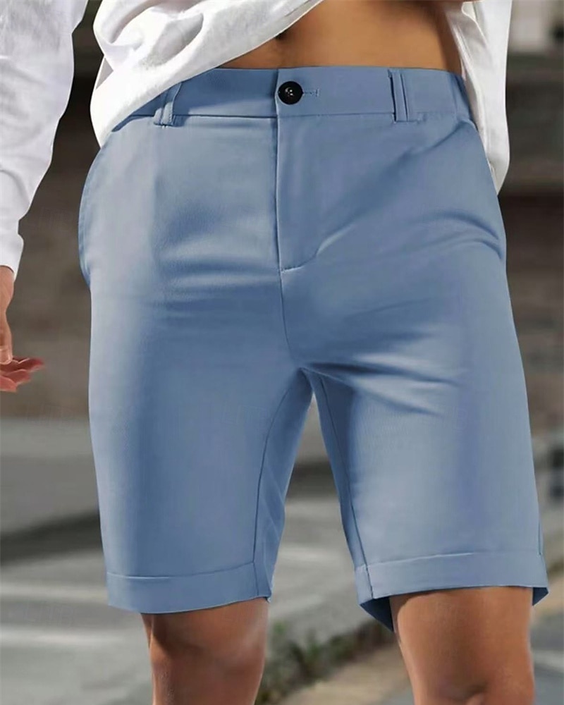 Herren Schicke Shorts Burmuda Shorts Arbeitsshorts Tasche Einfach Komfort Atmungsaktiv Kurz Outdoor Geschäft Mode Lässig Schwarz Blau 2025 - $21.99 –P4