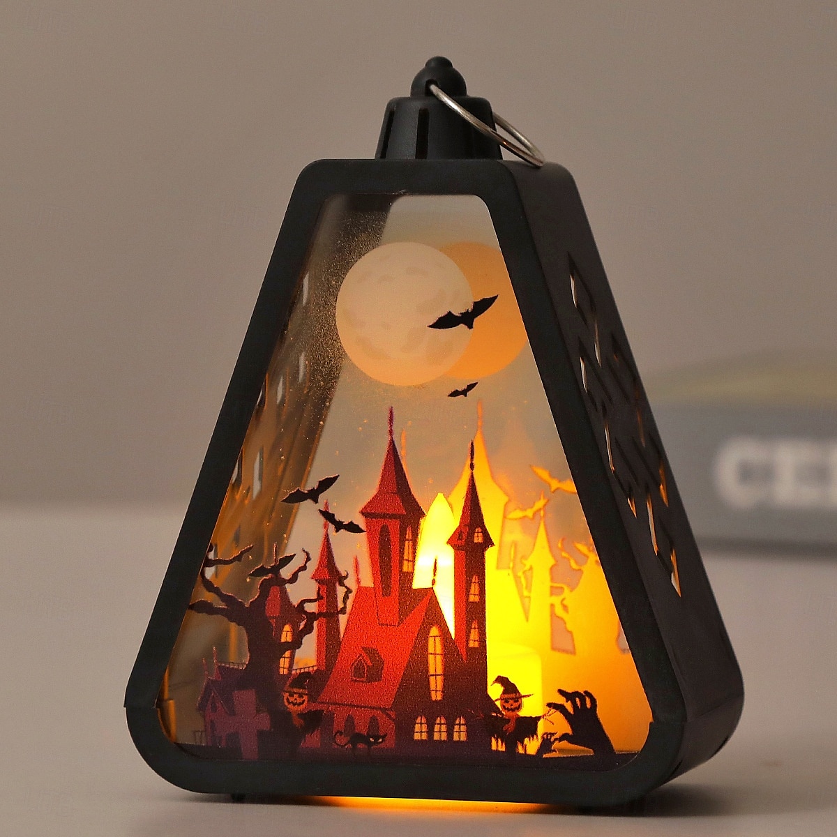 1 lanterna luminosa elettronica a LED portatile per Halloween, per interni ed esterni, per feste, castello, strega, atmosfera decorativa del 2025 a $4.99 –P2