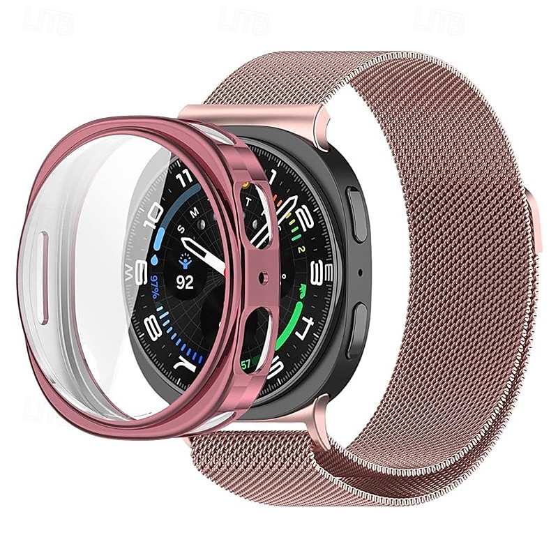 Pasek do zegarka na Samsung Galaxy Zegarek 8 40/44mm Zegarek 8 Classic 46 mm Obejrzyj Ultra Stal nierdzewna Zastąpienie Pasek z Casem Zapięcie magnetyczne Metalowa bransoletka Mankiet 2026 - $17.99 –P2