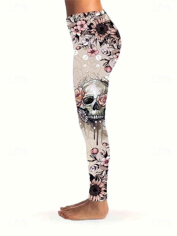 Leggings pour femmes Pantalons Impression 3D Vacances Mode Décontractée Longueur Complète Haute Taille Imprimé Graphique Floral Respirant Doux Extensible Vacances Décontracté Quotidien Bleu Œuf de de 2025 ? $19.99 –P3