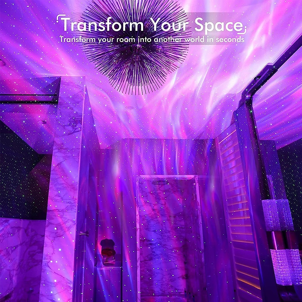 Northern Galaxy Light Aurora Projector with 33 Light Effects Night Lights LED Star Projector for Bedroom Nebula Lamp Remote Control White Noises Bluetooth Speaker for Parties 2025 - $25.99 –P5