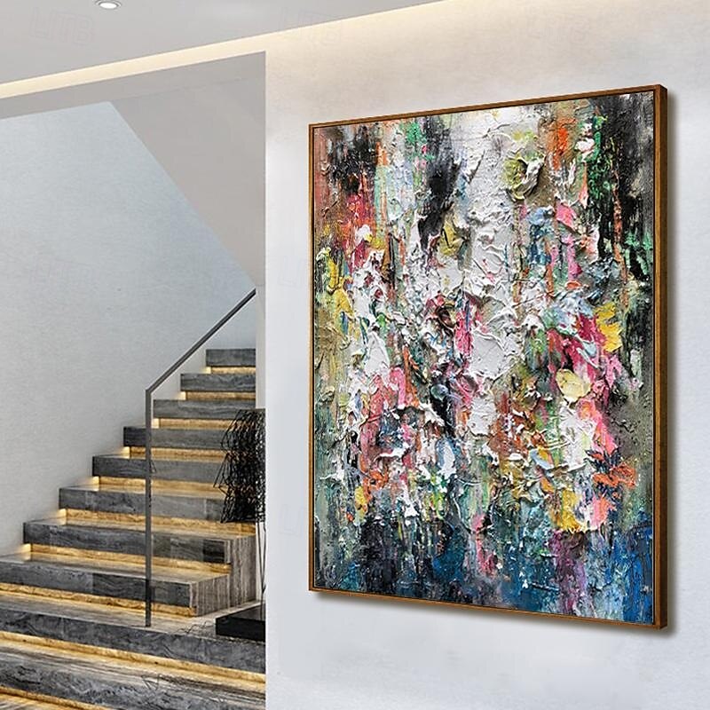 handgemachtes Ölgemälde auf Leinwand, Wandkunst, Dekoration, modernes dickes Öl, abstrakt für die Inneneinrichtung, gerollt, rahmenlos, ungedehntes Gemälde 2025 - $61.99 –P5