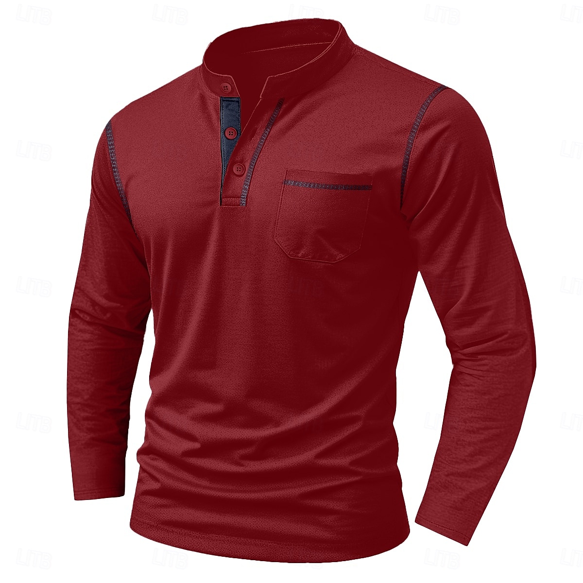 Per uomo Maglia Henley Maglietta Manica Lunga Tinta unica Semplice Tinta unita Moda Designer Casual Tasca Bottoni Henley All'aperto Casuale Quotidiano Estate Autunno Inverno Grigio scuro Nero Bianco del 2025 a $20.99 –P13