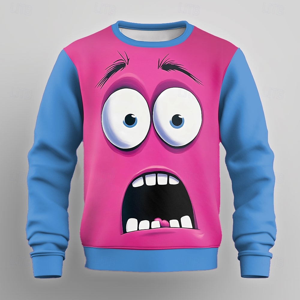 Per uomo Cartoni animati 3D Felpa Maglia Manica Lunga Felpa Girocollo Casual Punk & Gotico Stampa digitale Feste Abbigliamento casual alla moda Grafico Tutte le stagioni del 2025 a $26.99 –P2