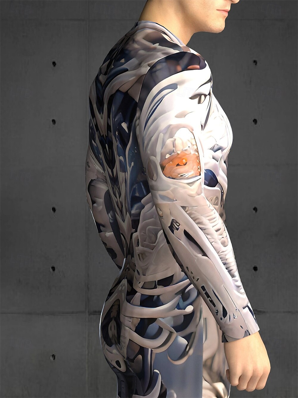 Crâne squelette cyborg robot body Halloween groupe couples costumes corps entier combinaison effrayant costume hommes femmes garçons enfants adultes performance fête club Halloween carnaval jour des de 2025 ? $25.99 –P9