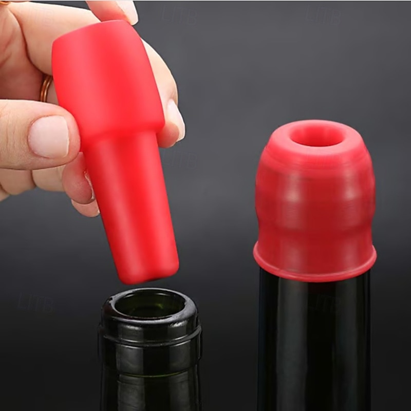 6 tappi riutilizzabili per bottiglie di spumante, tappi per vino in silicone con doppia guarnizione, tappi di conservazione ermetici a tenuta stagna per vino rosso, champagne e birra del 2025 a $11.99 –P3