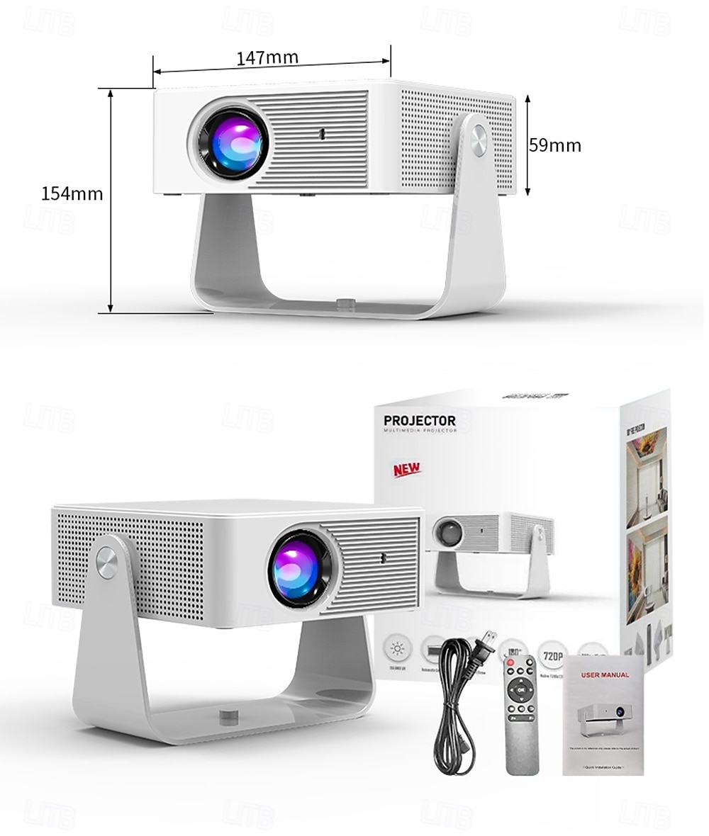 Ultra HD 4k Projector With Native 1080P 150 Lumens Home Theater Smart Android TV Daylight Beam Projectors 5G WIFI New Projecto 2025 - $63.99 –P20